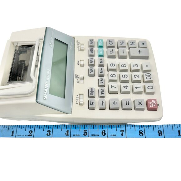 Sharp EL-1750PIII 12-Digit 2-Color Printing Calculator AC Adapter Dual Power - Picture 11 of 12